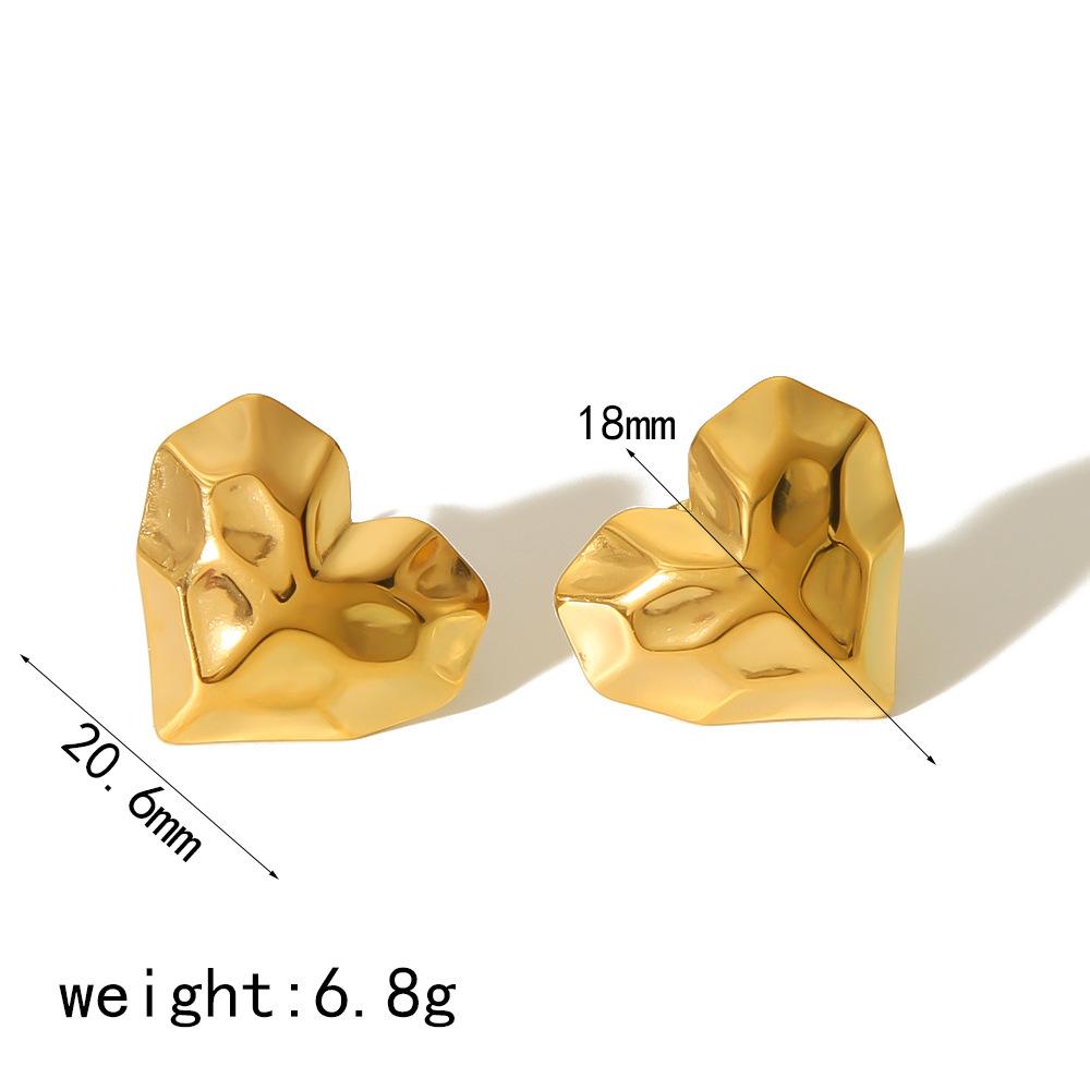 

Серьги-гвоздики из нержавеющей стали с бахромой в полоску с надписью «Lava Love» для женщин, нишевая, высокого класса, персонализированные, модные 18K