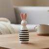 Wooden Bunnies Figurine Easter Rabbit Statue Indoor Easter Decoration Modern Art Spring Home Decors,Bunnies Sculpture