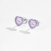ANDYWEN 925 Sterling Silver Stud Earrings Ladies Cute Heart Earring Colorful Cubic Zirconia Fine Jewelry for Valentine's Day Gifts