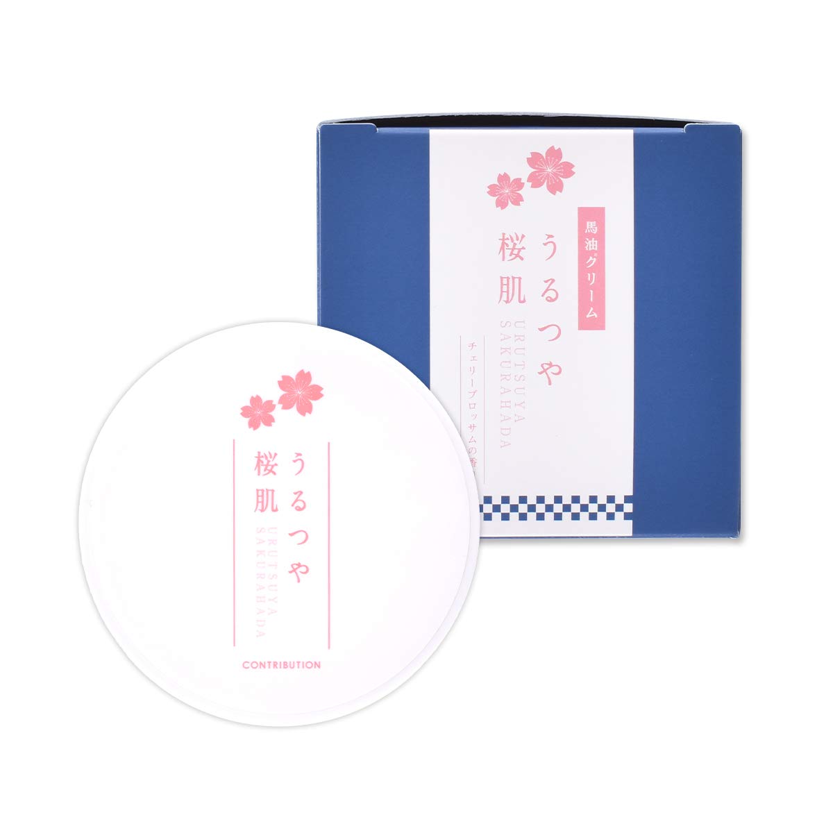 Horse Oil Cream, Moisturizing and Glowing Cherry Blossom Skin, 45g [Full Body Moisturizing] Cherry Blossom Scent, Natural Oils, Beeswax, Tocopherol,