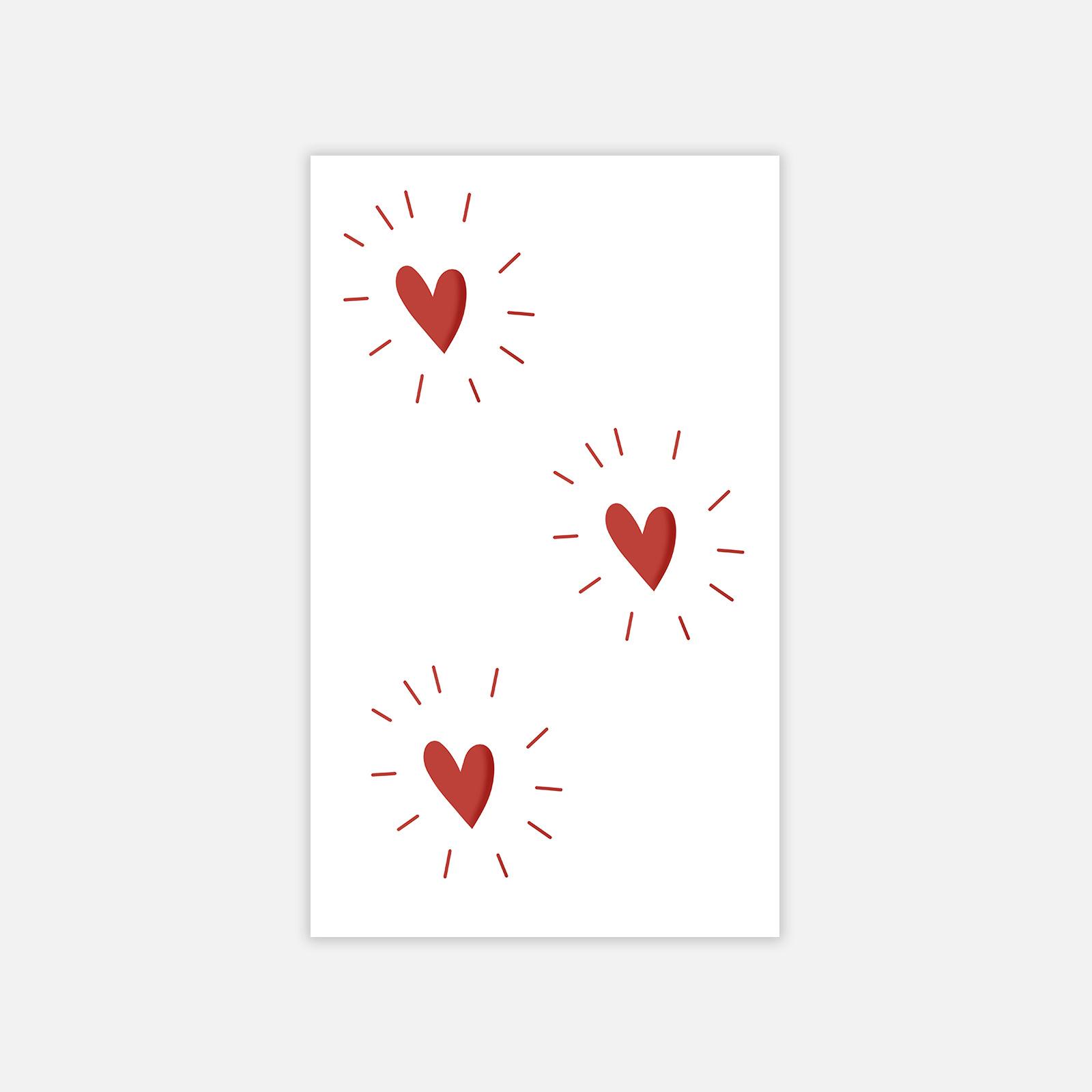 

Mini Love Luminous Tattoo Sticker, Burgundy Small Fresh, Long-Lasting Waterproof, High-End Collarbone Sticker 6*10