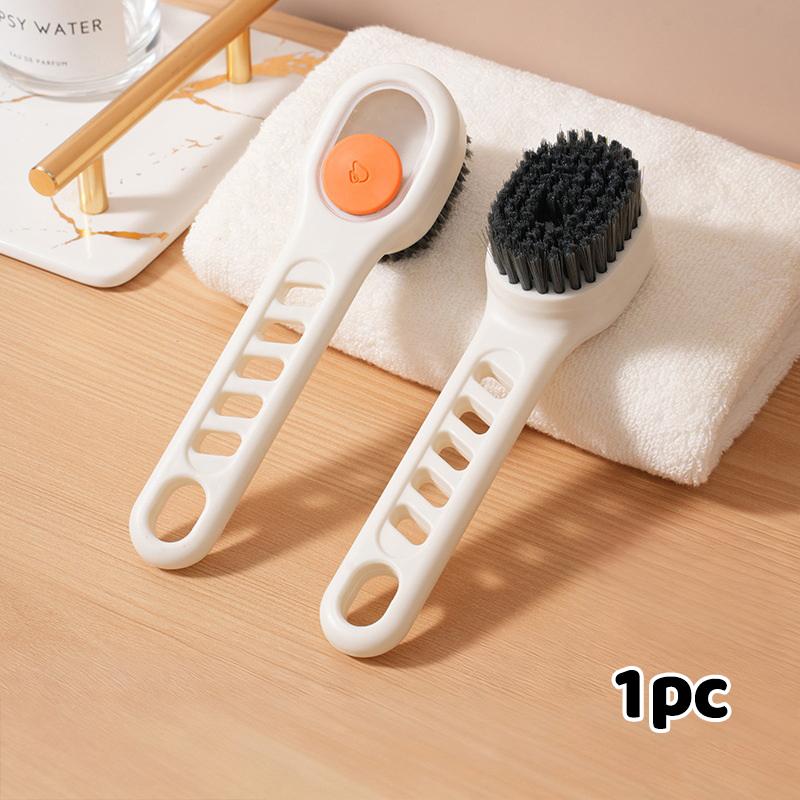 

Многофункциональная щетка для обуви и стирки с функцией дозирования жидкости, подходит для домашнего использования, дозирование жидкости нажатием.