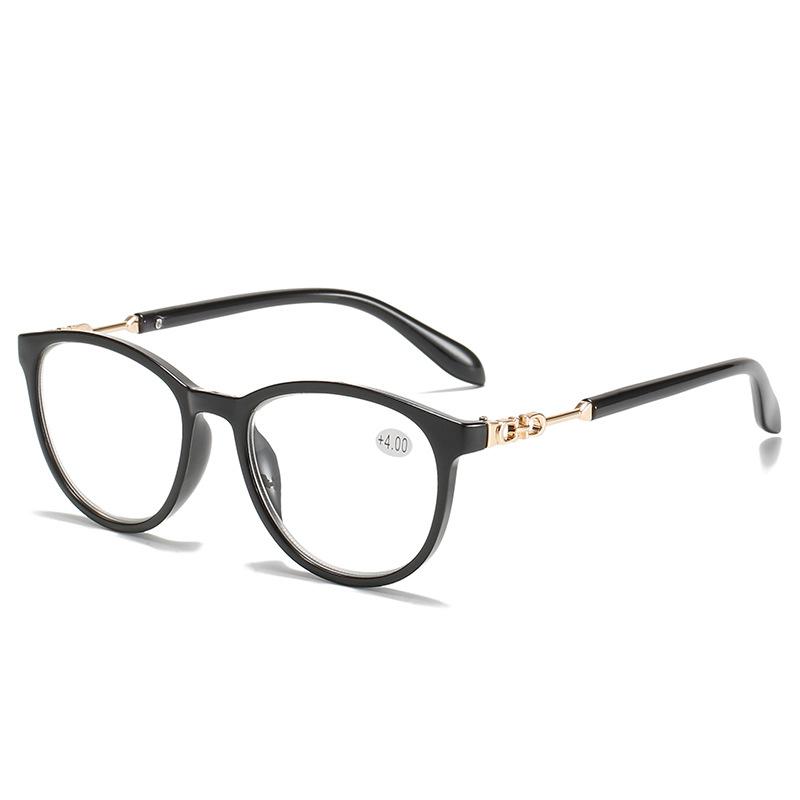 

Ретро круглые женские очки для чтения с защитой от синего света, очки для дальнозоркости, лупа, очки +1.0 чёрный