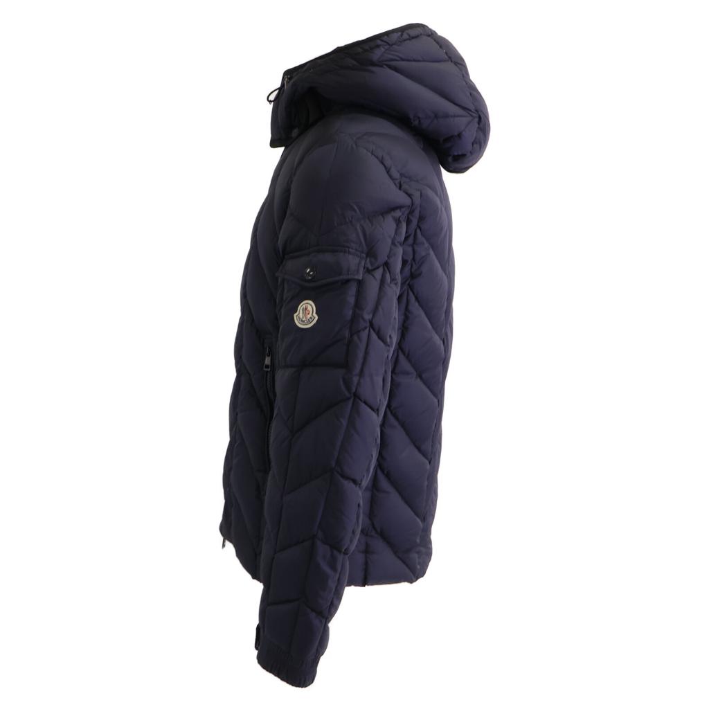 Moncler Domestically Published BERRIAT/Beria Hooded Quilted Down Jacket 1 NavyUsed