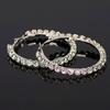 1 Pair Women Earrings Round Rhinestone Vintage Creative Hoop Earrings for Daily Wear