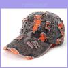 Vintage Wash Denim Color Block Baseball Cap With Sun Protection For Men Women