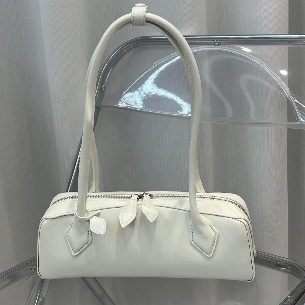 Dámská taška z pravé kůže Vzor líného jezevčíka Hovězí kůže Jednoramenní Podpažní Velkokapacitní Ruční Francouzský styl Taška pro ženy