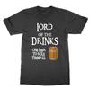 Lord of the Drinks t-shirt funny Lord of the Beer drinker present gift rings