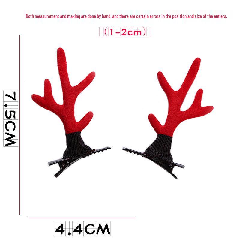 Christmas Antler Hair Clips - Festive Hair Accessories for Women & Children