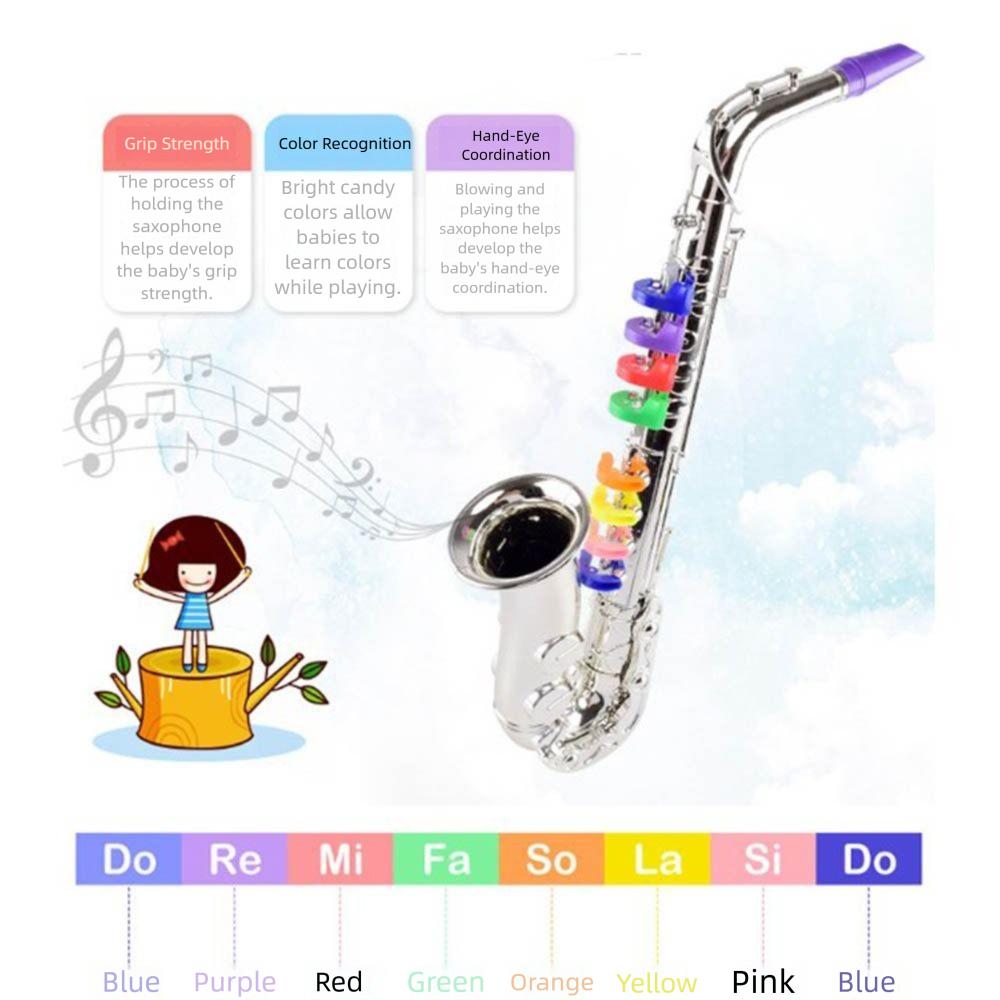 Simulated Musical Kids Saxophone Toy Silver Gold Simulation Clarinet Toy  Play House