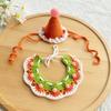 Cute Cat Birthday Hat Pet Birthday Party Dress Up Dog Neck Set Photo Decoration Handmade Dog Accessories for Small Dogs Puppy