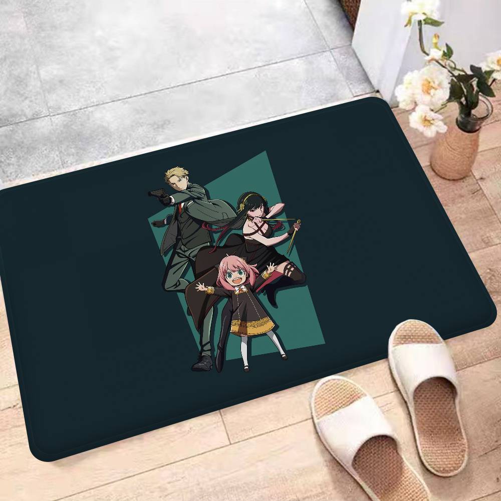 Japanischer Manga Spy X Family Fußmatte Rutschfest Wasserabsorbierend Langer Streifen Kissen Schlafzimmermatte Alfombra