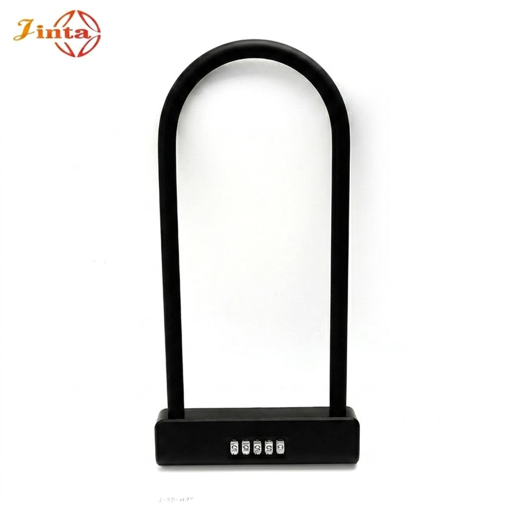 Jinda 410*200mm Portable Combination Anti-Theft U-Lock D-Lock,  Supported, Bike E-Scooter Motorcycle Accessories U Lock чёрный