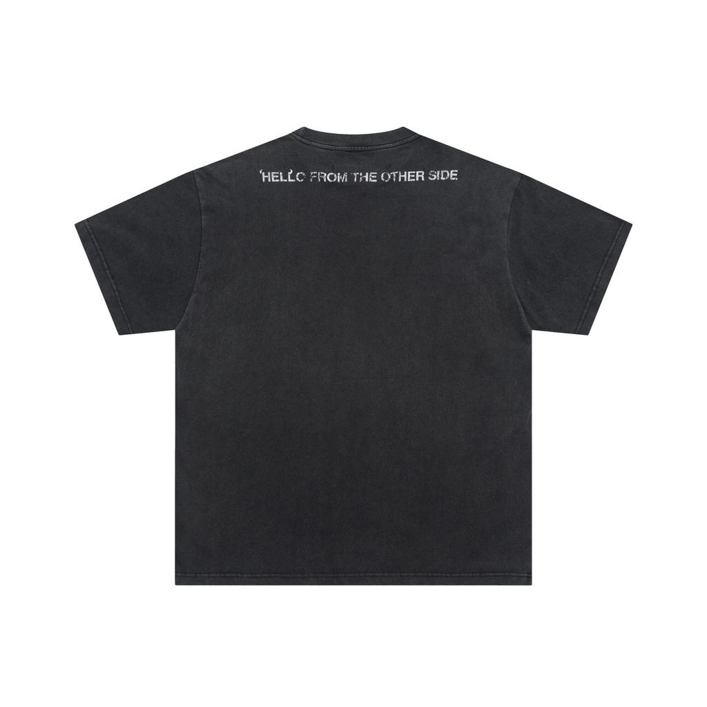 Men's and Women's High-quality Cotton Distressed Washed T-shirt Popular Fashion Student Trend Brand T-shirt