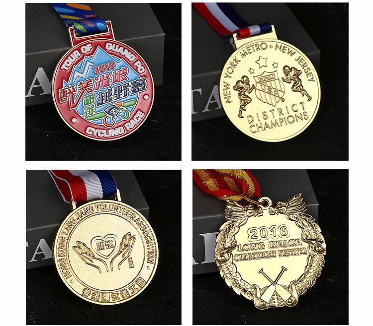 Antique Finish Zinc Alloy Cycling Race Medal for Outdoor Team Building Activities