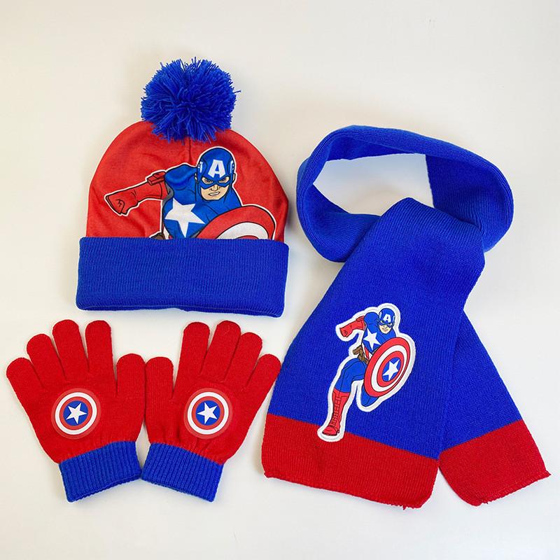 Cozy And Colorful Spider Man Knit Hat Scarf And Gloves Set For Boys Autumn Winter Outdoor Fun