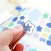 200cm/roll Mr. Paper Simple Geometric Symbol Tape Color Star Moon Illustration Sand Film Tape Home Handbook DIY Decoration Gifts