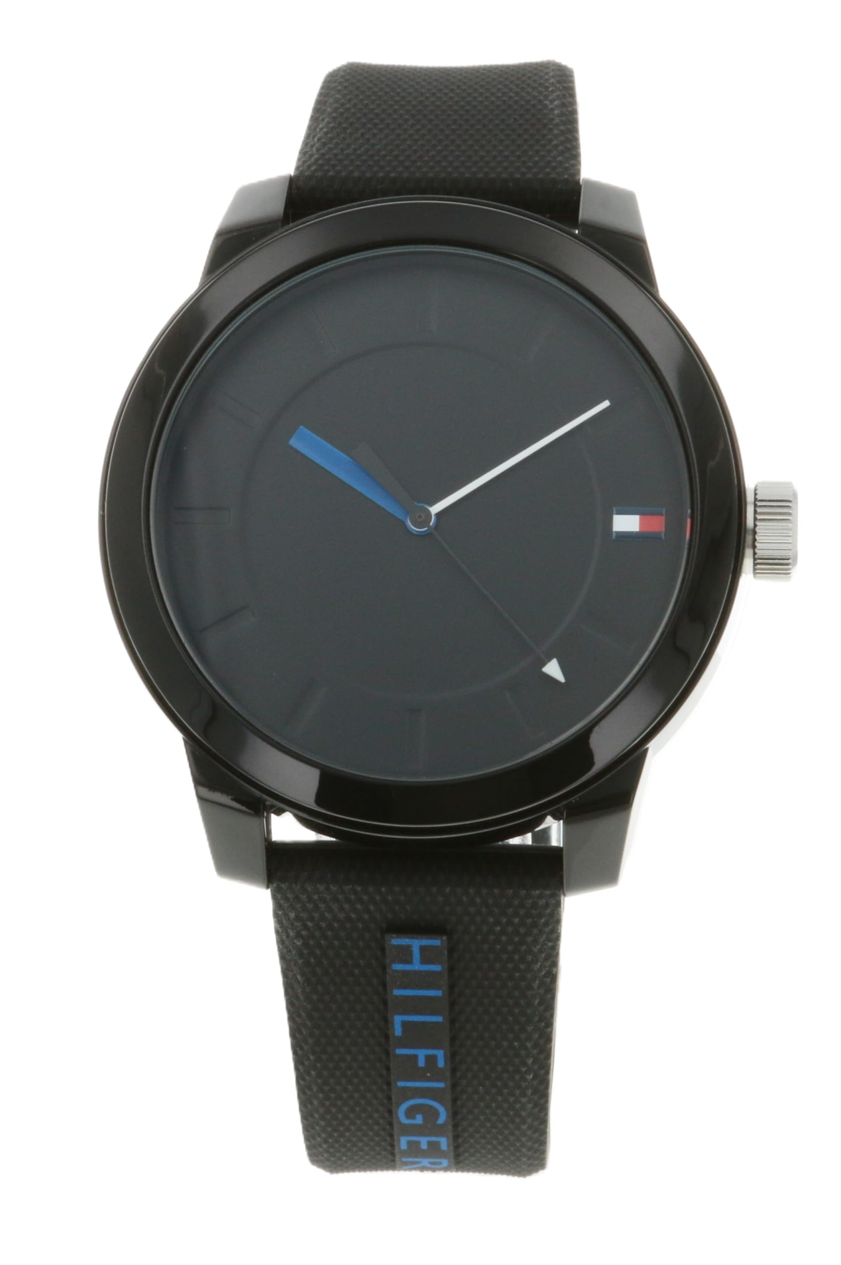 

Tommy Hilfiger Black Rubber 1791744 Men s Watch, Dial, Strap, [Used] чёрный