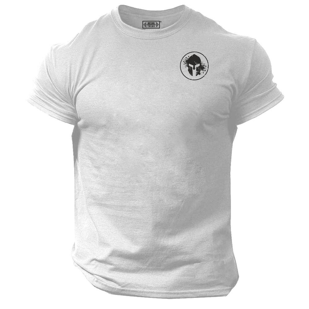Blood Spartan T Shirt Pocket Gym Clothing Bodybuilding Training Workout Mma Top