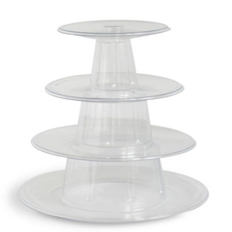 Suport de Afișare Nuntă Zi de Naștere 260*210mm Calitate înaltă 4 Niveluri Suport de Afișare Macaron Stand Turn Macaron Rotund Transparent