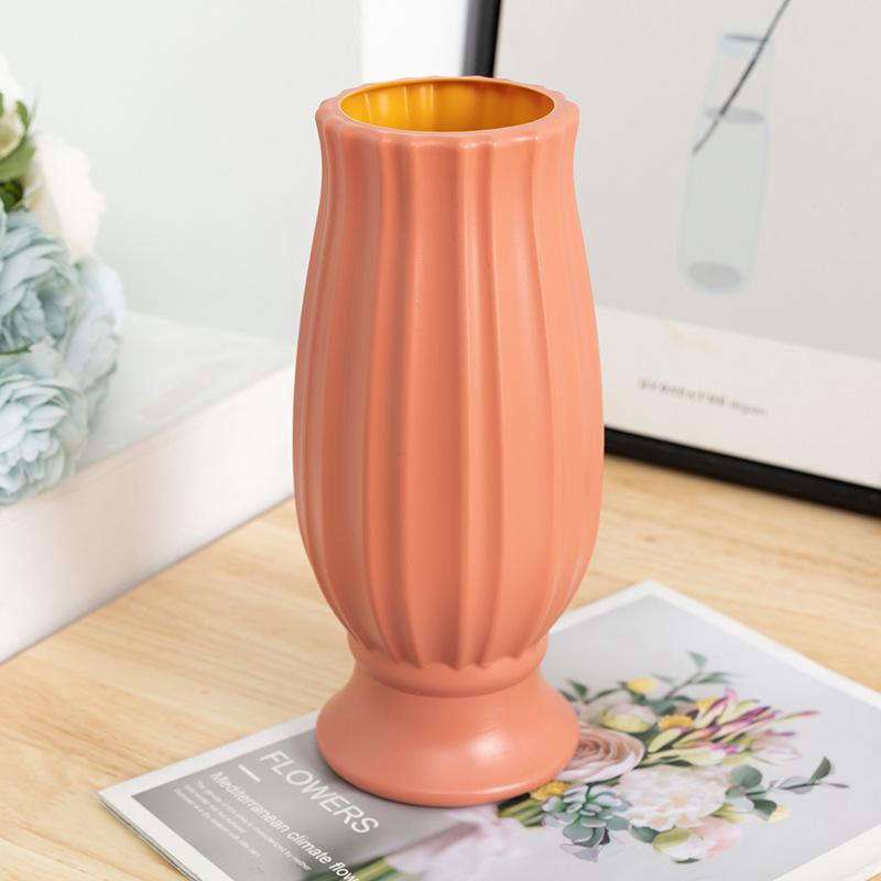 European Style Minimalist Roman Plastic Vase For Home Dining Table Decoration Small Floral Arrangements Accessories Not Fragile