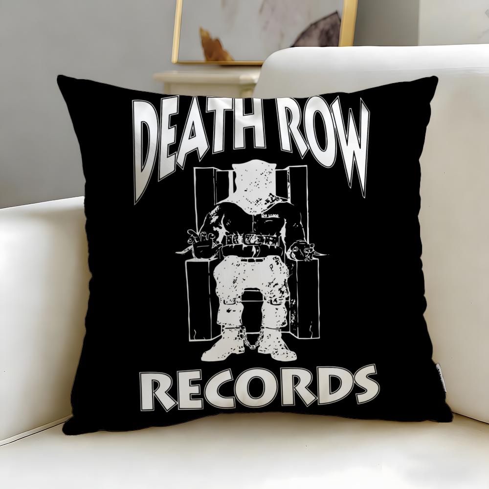 record label Death Row Records Cushion Cover Soft & Easy-Wash Pillow Case – Versatile for Couch, Bed, Travel and Office