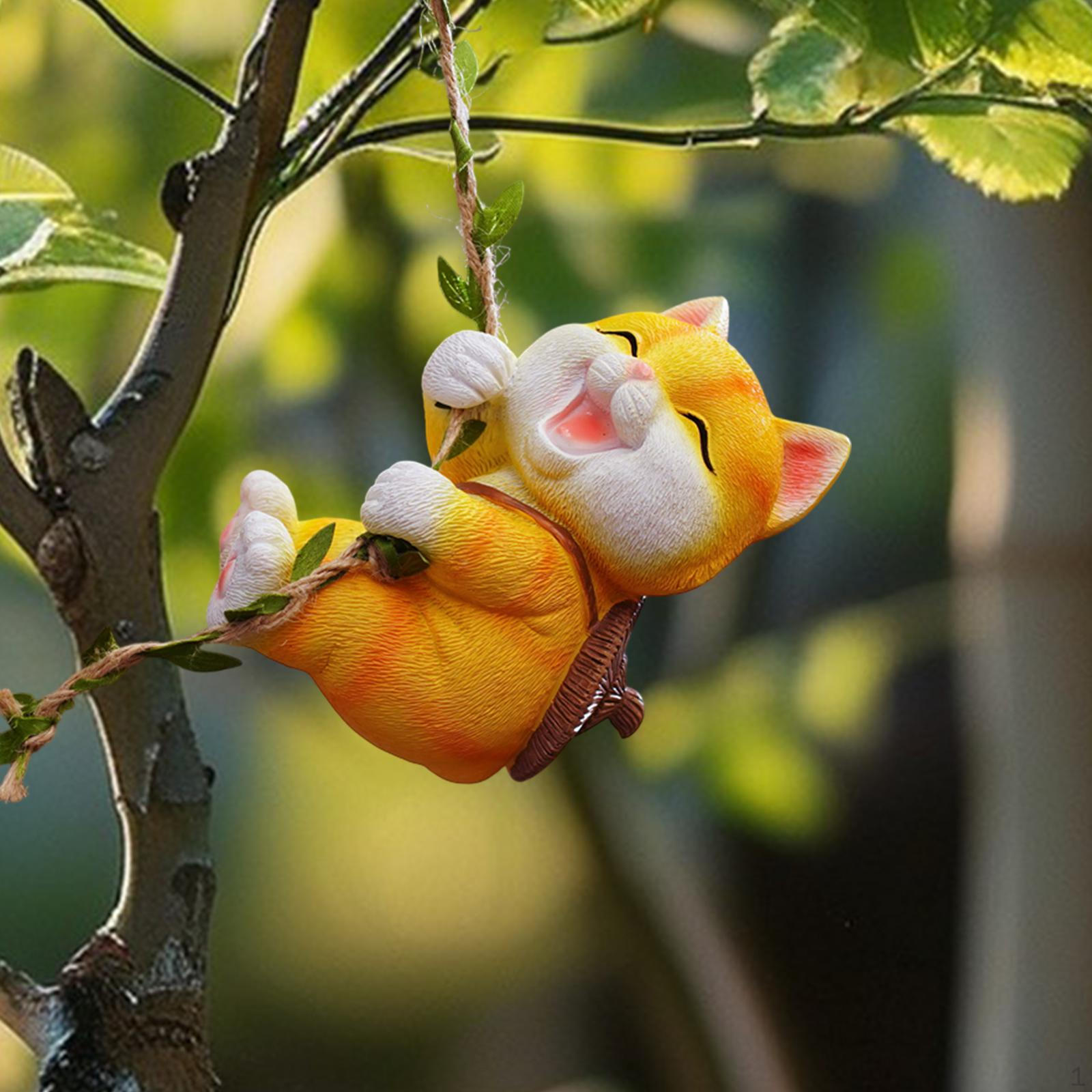 

Компактное садовое украшение с подвесным дизайном животных, уличная фигурка из смолы Cat