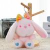 Cartoon Plush Toy Rabbit with Lop Ears Cute Stuffed Bunny Doll Backpack Pendant Gift