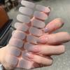 1 Sheet Semi Cured Wrap Gradient Nail Sticker Multi Color Solid Gel Full Cover Slider No Need UV Lamp Cured Fast Gel Nail Decal