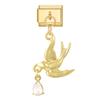 Gold Color Butterfly Bow Knot Star Swallow  Pendant Charm Links Fit 9mm Stainless Steel Bracelet DIY Making Men Women Gift