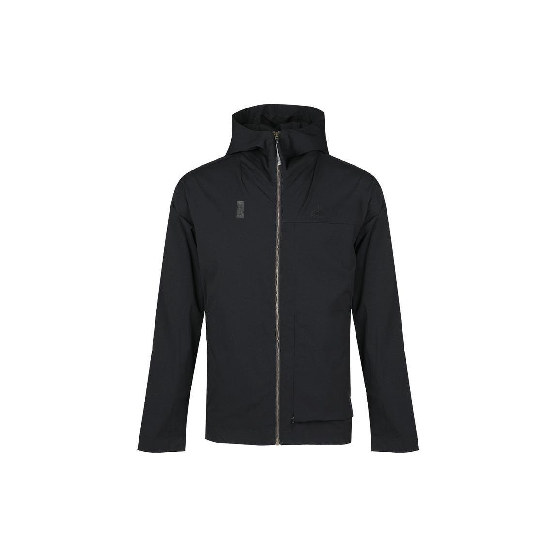 Men s adidas Wj Jkt Wb Solid Color Zipper Hooded Jacket Black DW4679 S