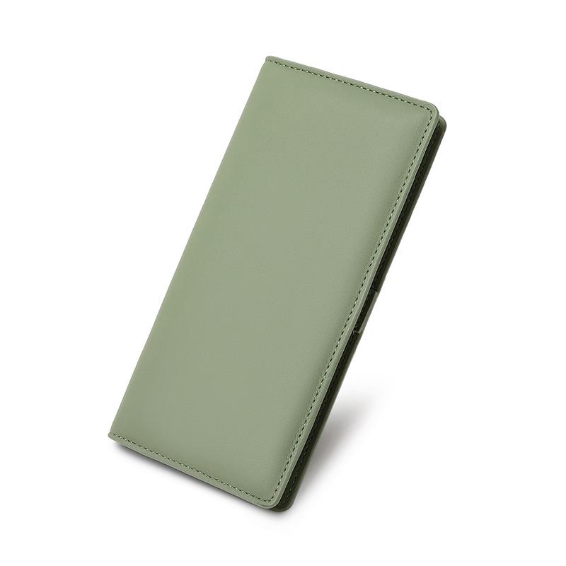 Minimalistyczny Ultracienki Portfel Damski Długi RFID PU Podwójnie Składany Portfel Wielofunkcyjny Woreczek na Monety Karty Kredytowe Torba Ręczna