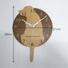 Pendulum Clock, Wall Clock with a Cute Labrador Retriever Design, Wooden, Analog, Silent, Wall Clock, Decorative Wall Clock for Bedroom, Home, Room