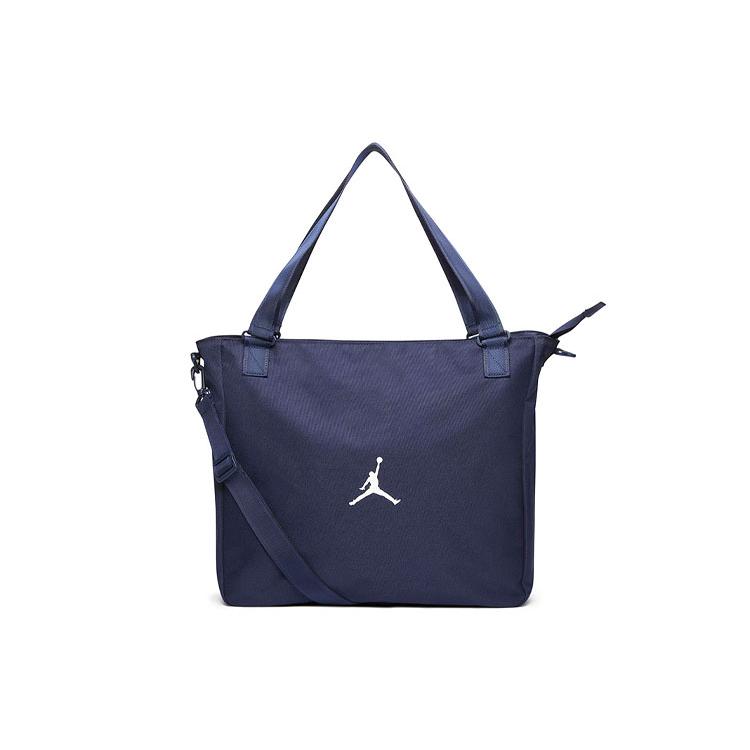 

New Jordan Artificial Leather Tote Bag Shopping Bag Shoulder Bags Unisex Navy Blue DM0520-410 38.1*11.9*34.0CM