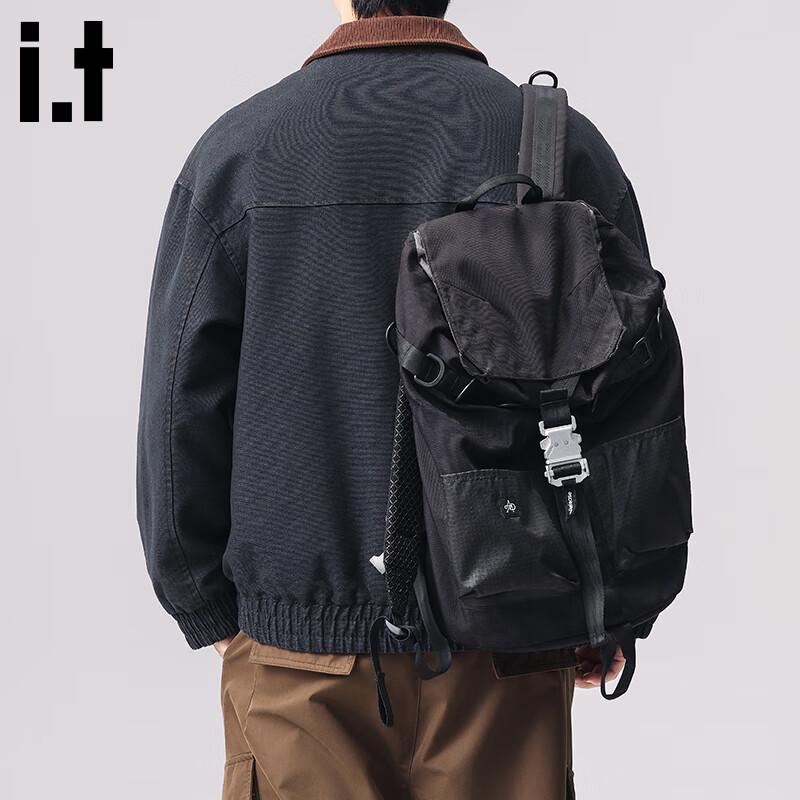 :CHOCOOLATEit Men's Trendy High Street Retro Lapel Denim Jacket