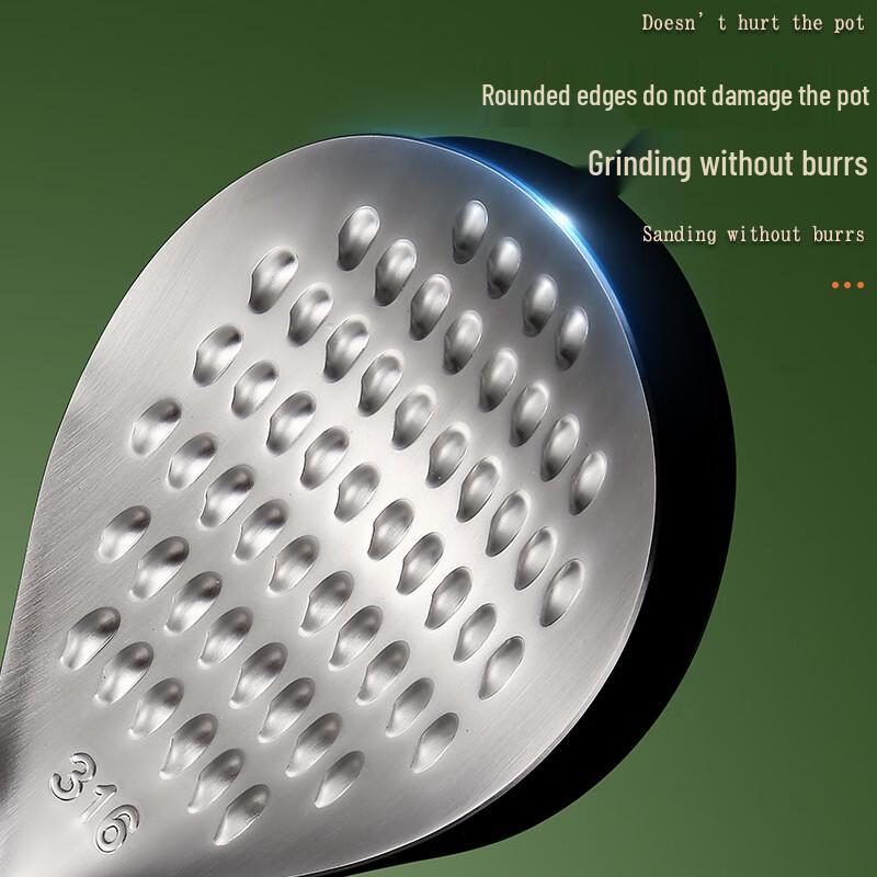 ZISIZ 316 Stainless Steel Rice Spoon with Wooden Handle