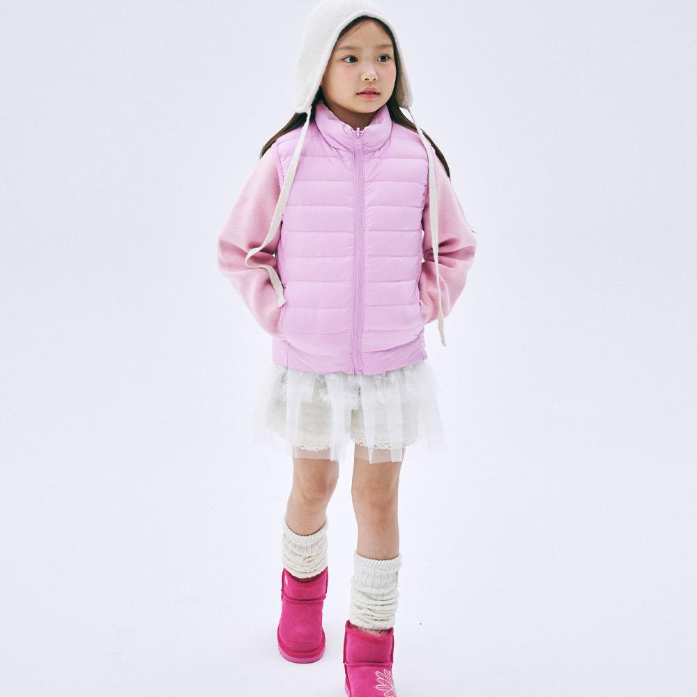 [mardimercredi] Kids Down Vest Flower Reversible