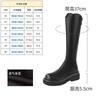 Thick-soled knight boots women's new spring and autumn single boots thin boots high boots but knee boots increase in height