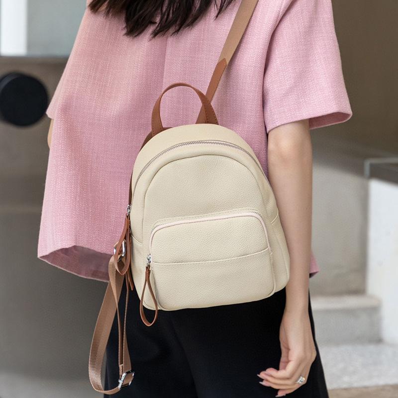 

Верхний слой кожаный рюкзак женский простой школьный рюкзак для путешествий темперамент все женский рюкзак сумка