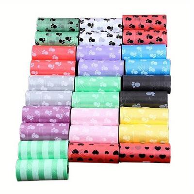 Sacs à caca pour chien jetables, grands sacs pour déchets de chat, durables, anti-odeurs, sacs pour déchets d'animaux de compagnie épais en polyéthylène, usage intérieur et extérieur, nettoyage extérieur pour chien