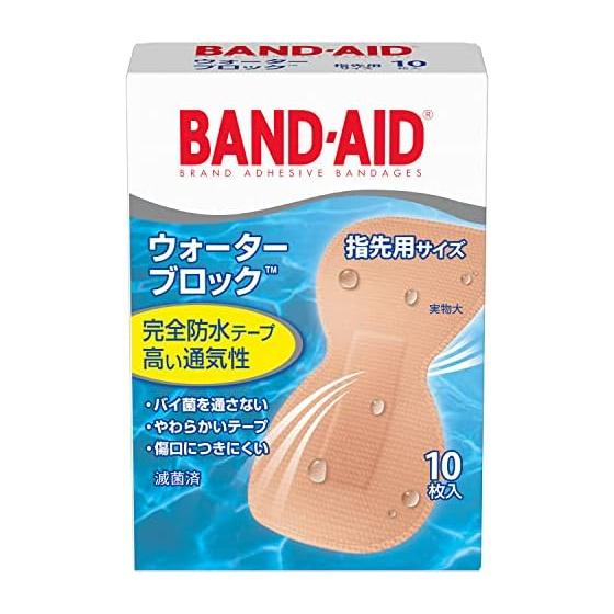 BAND-AID Emergency Bandage Water Block for Fingertips, 10 Pieces