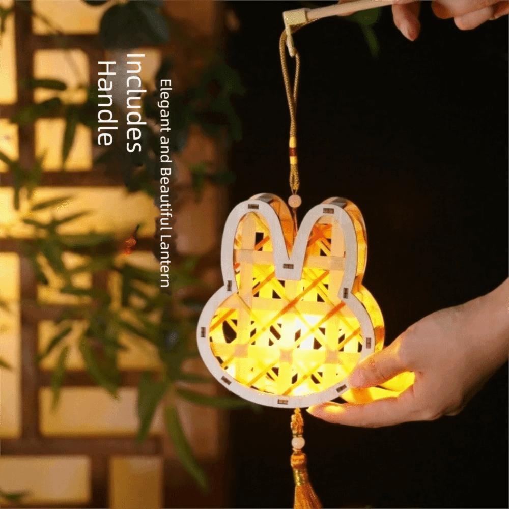 Rabbit Portable Flower Lantern Luminous Luminous Lantern Handheld Lantern Mid-Autumn Festival Gift