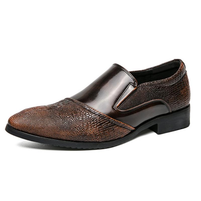

Men s Formal Slip-on Pointed Toe Leather Shoes 48