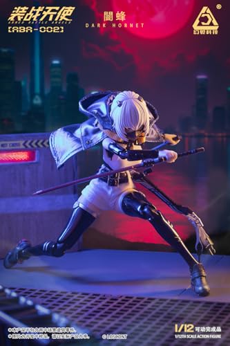 LOSCONT Armed Battle Angels Series ABA 002 Dark Hornet 1/12 Scale PVC, ABS, POM, and Fabric Painted Movable Figure