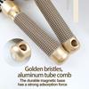 Nylon Roller Brush - Gold Non-Slip Handle, Curl Defining Barrel - Salon Home Styling  Hair Tools Curly Hair Products Barber Comb