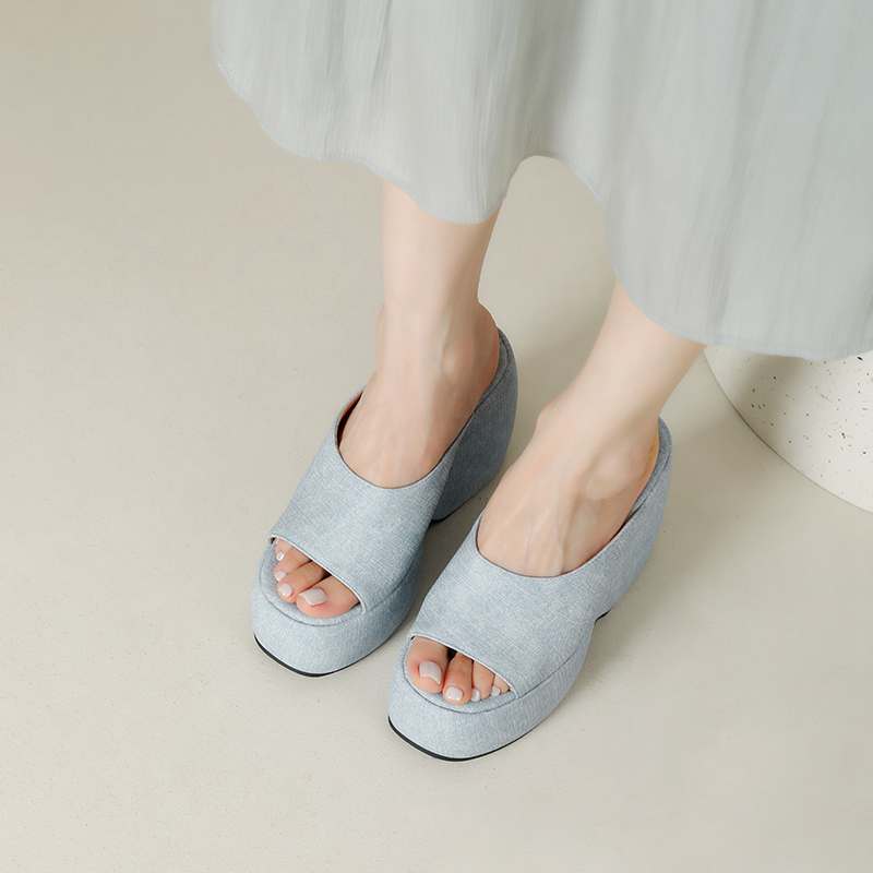 Krazing Pot Polyurethane Summer Size 43 Women Platform Super High Heels Women Peep Toe Waterproof Sandals