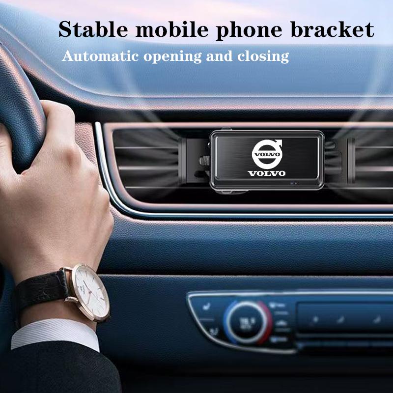 Car Electric Phone Holder Auto Clamping Air Vent Mount Stand GPS Support for Volvo RDESIGN S60 S90 XC40 XC60 XC90 AWD Accessorie