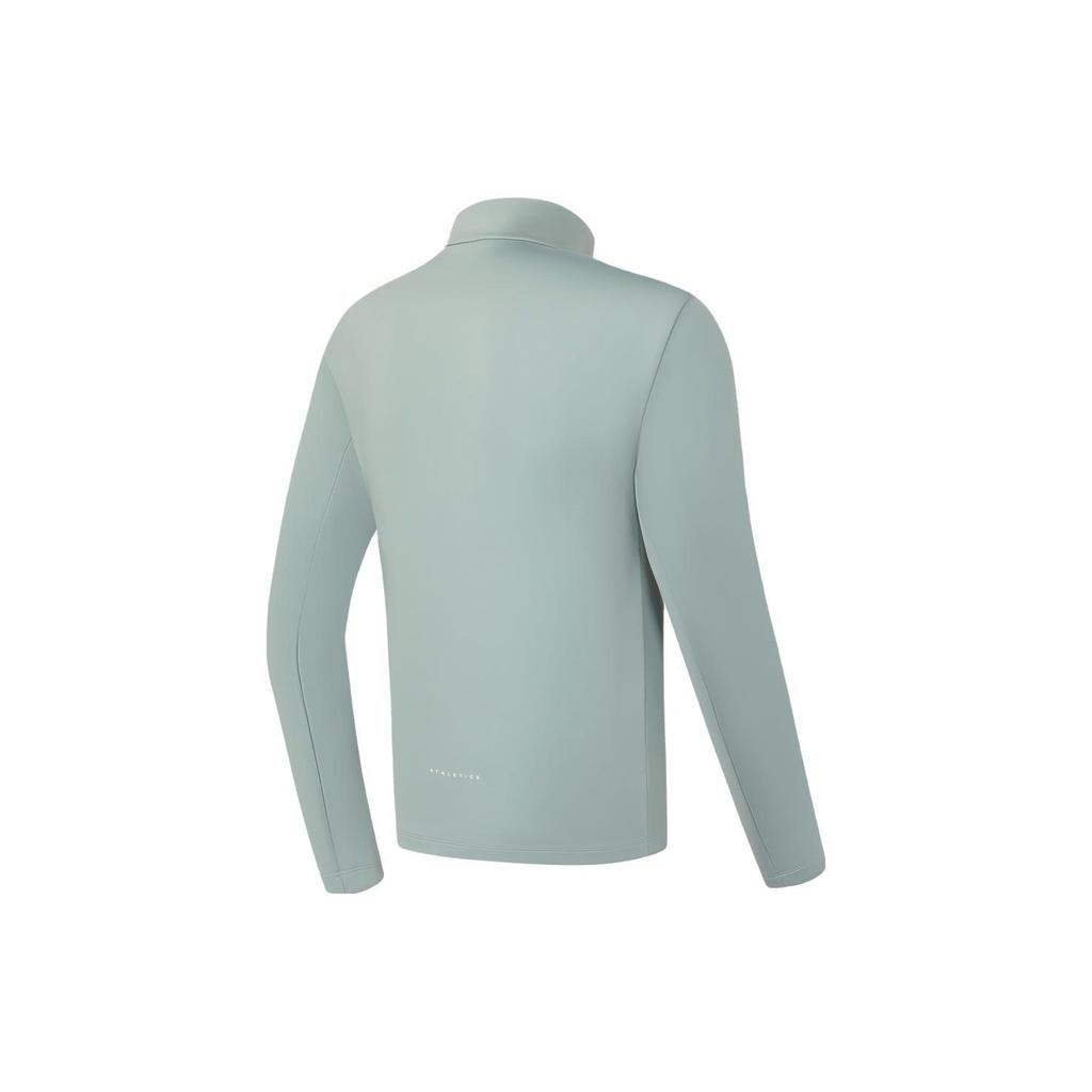 FILA Fitness Series Stand Collar Solid Color Logo Long Sleeve Jacket Men Jacket Blue Gray A11M341501R-BU