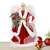 2025 Christmas Tree Topper Angel Fairy With White Feather Wings no light 3d Christmas Tree Top Decoration Ornament