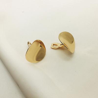 Boucles d'oreilles Goden rondes géométriques simples, Clip en métal pour femmes, sans Piercing, Clips d'oreille